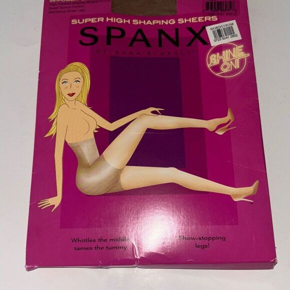 New w tags SPANX super high shaping sheers pantyhose Size D nude tummy control - Picture 2 of 7